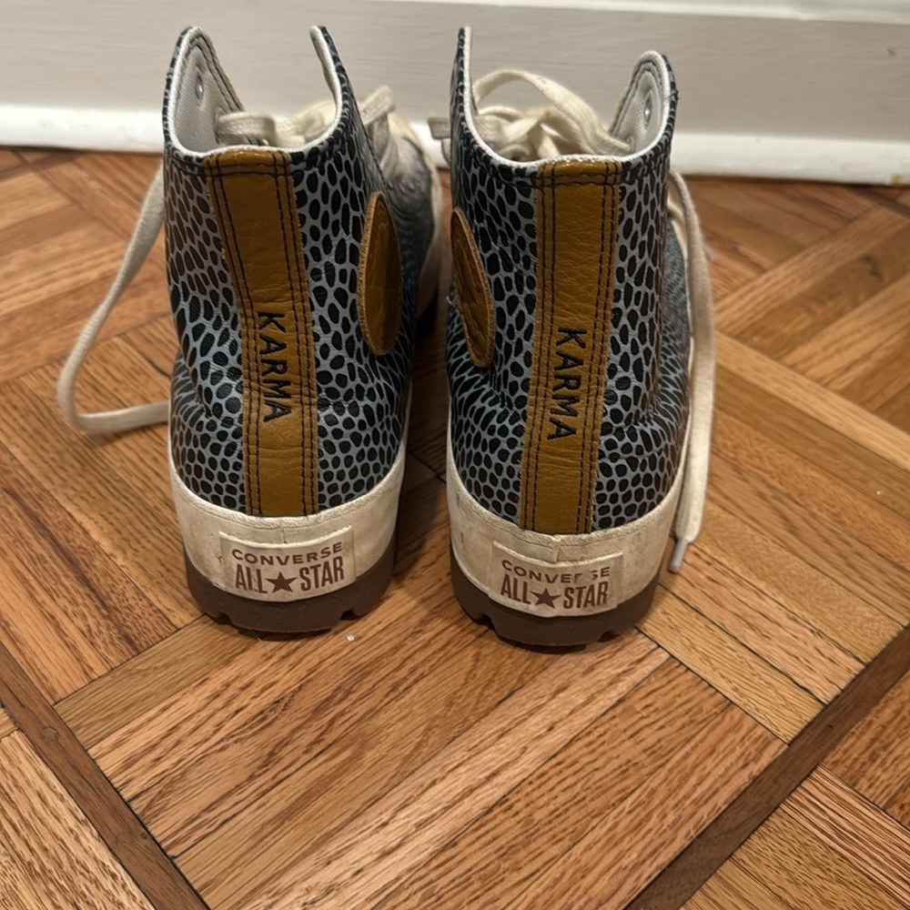 Converse Black and Brown High-Top Sneakers - Picture 2 of 3